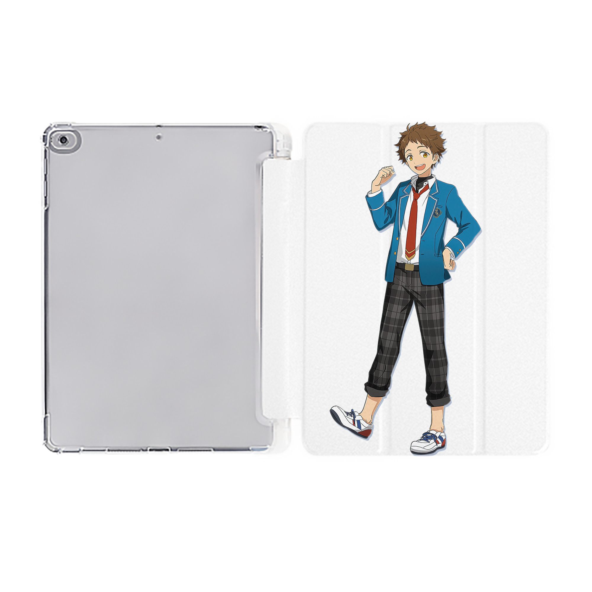 （画像用） あんさんぶるスターズ! Ensemble Stars IPad ケース ペン収納付き 三つ折りスタンド PUレザー×シリコン 対応機種9.5/10.5/10.9インチ